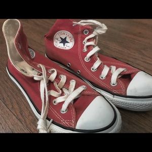 RED high top all star CONVERSE